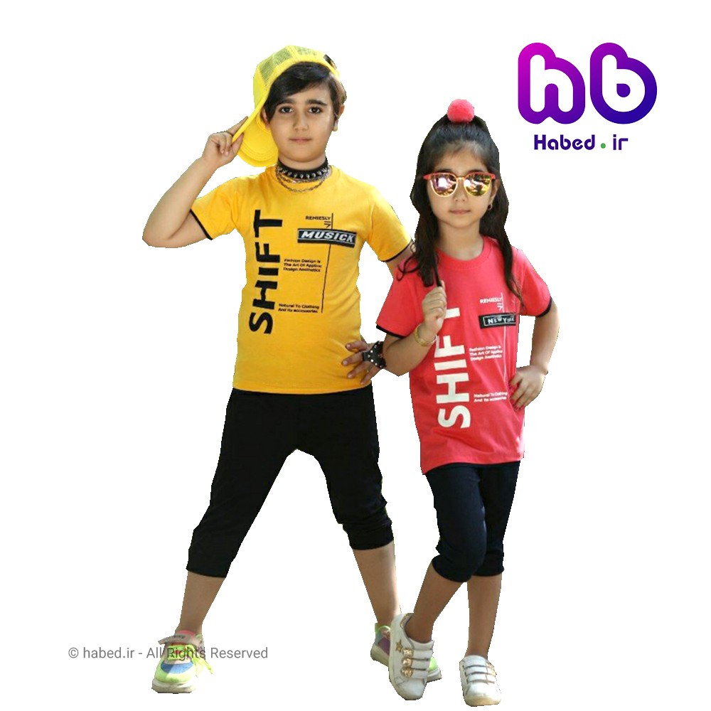 تیشرت شلوارک اسپرت پسرانه ودخترانه ایرانی جنس پنبه کد 1006