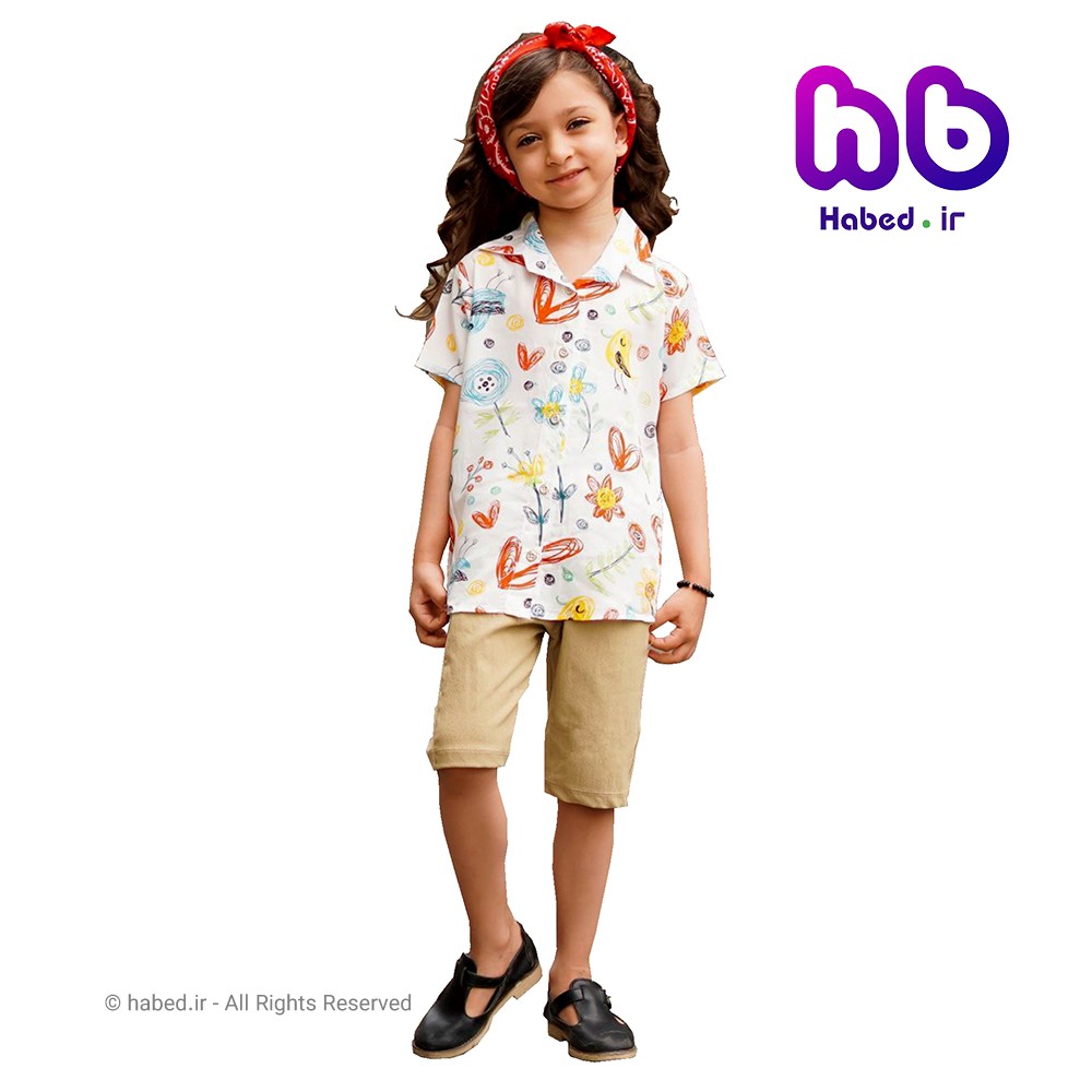 شومیز شلوارک دخترانه ایرانی جنس نخی خنک کد 1008