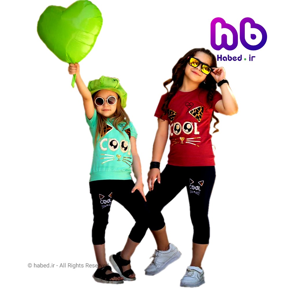 تیشرت شلوارک دخترانه ایرانی جنس پنبه لاکرا درجه یک کد 1022