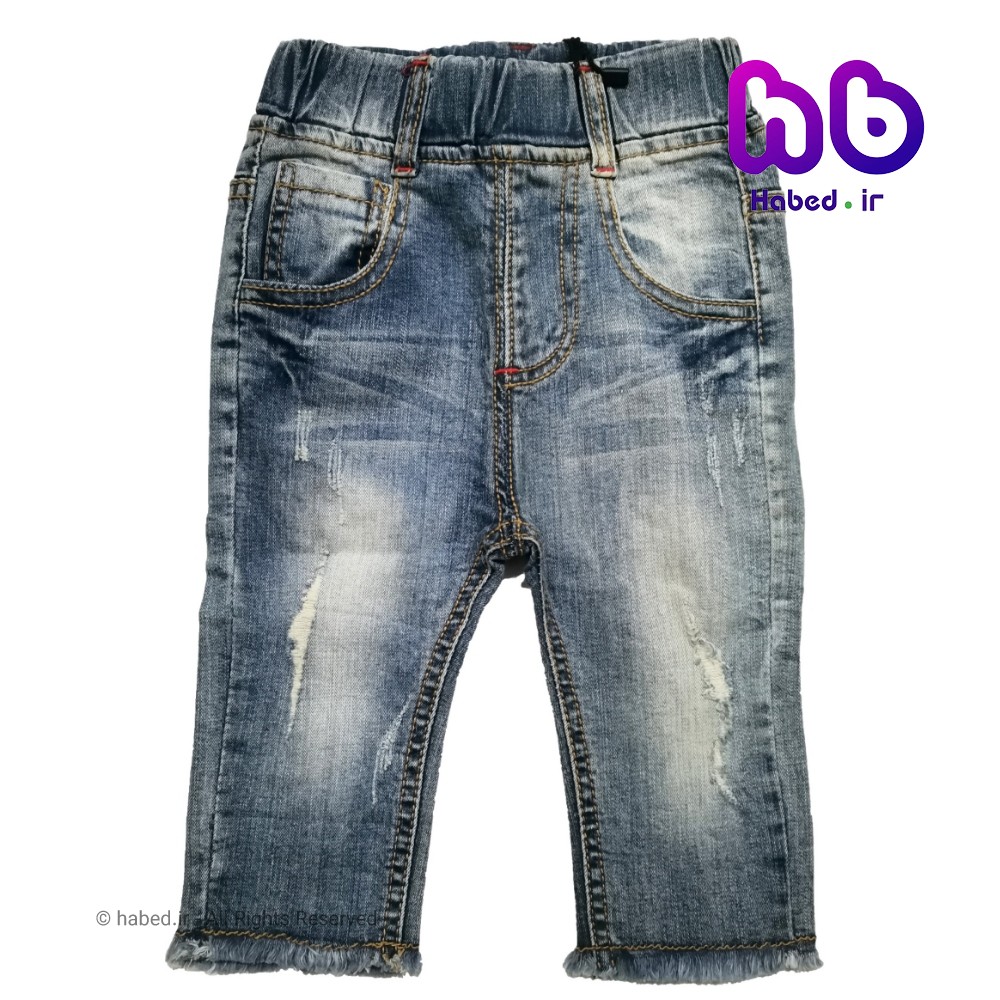 شلوارک جین دخترانه خارجی پایین ریش جنس اعلا کد 1045