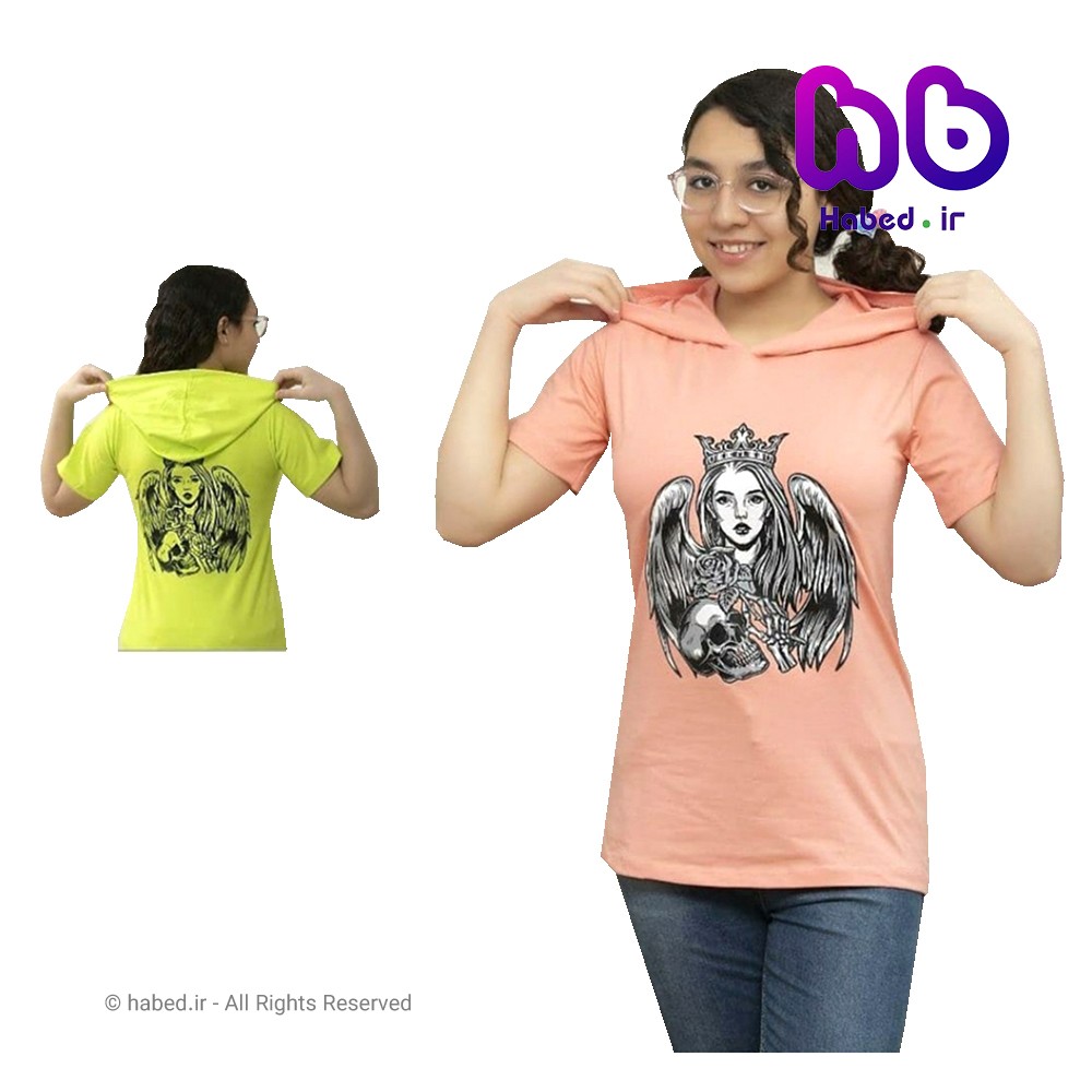 هودی دخترانه ایرانی جنس پنبه دورو طرح اسکلت کد 1049