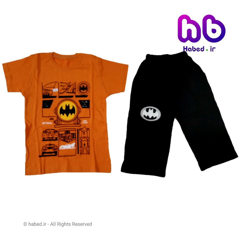 تیشرت شلوارک پسرانه ایرانی طرح batman جنس پنبه کد 1059