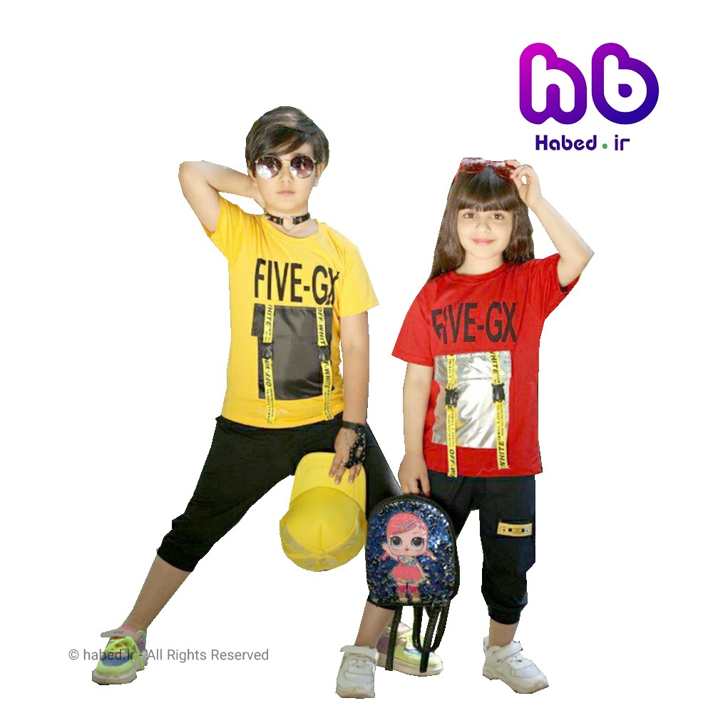 تیشرت شلوارک اسپرت پسرانه و دخترانه ایرانی جنس پنبه دورو کد 1066