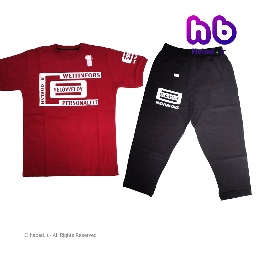 تیشرت شلوارک پسرانه ایرانی جنس پنبه دورو درجه یک کد 1101