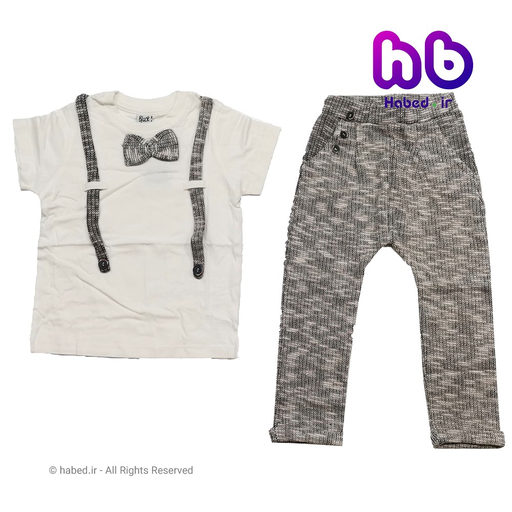 تیشرت شلوار پسرانه ایرانی جنس پنبه و شلوار کنف کد 1109