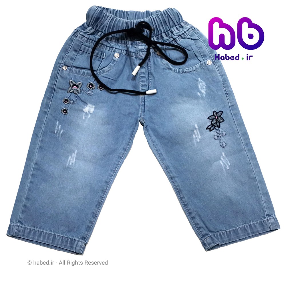 شلوارک جین دخترانه ایرانی جنس درجه یک کد 1118