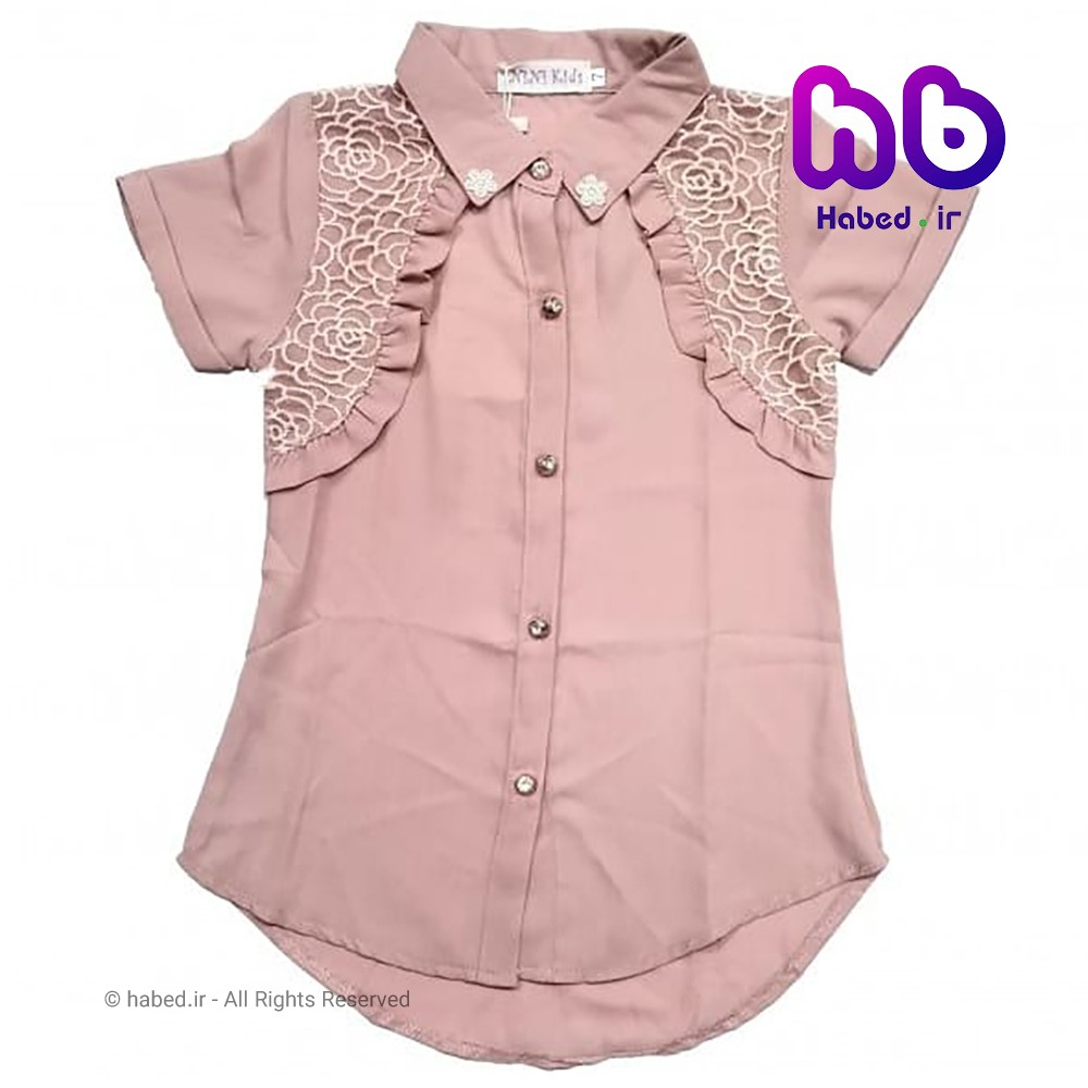 شومیز دخترانه خارجی جنس گیاهی درجه یک کد 1077