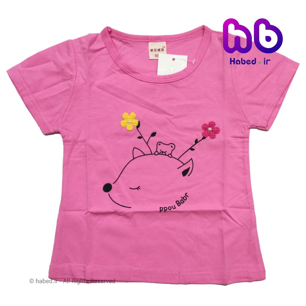 تیشرت دخترانه خارجی جنس گیاهی درجه یک کد 1139