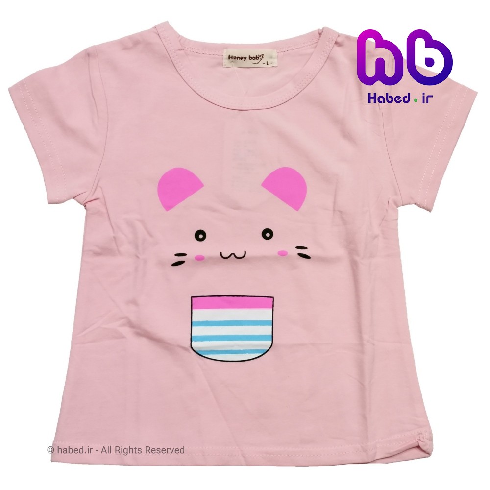 تیشرت نقلی دخترانه خارجی جنس گیاهی درجه یک کد 1140