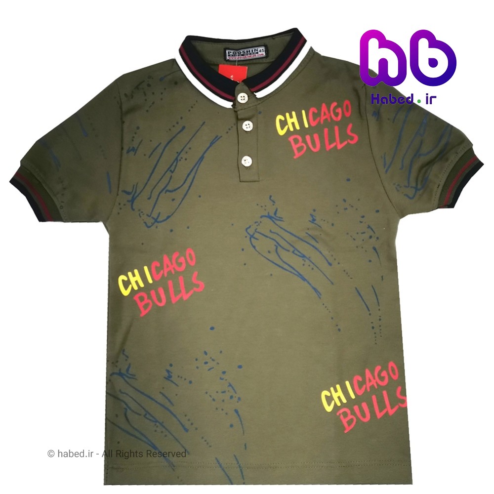 تیشرت پسرانه ایرانی یقه دار جنس پنبه دورو درجه یک کد 1143