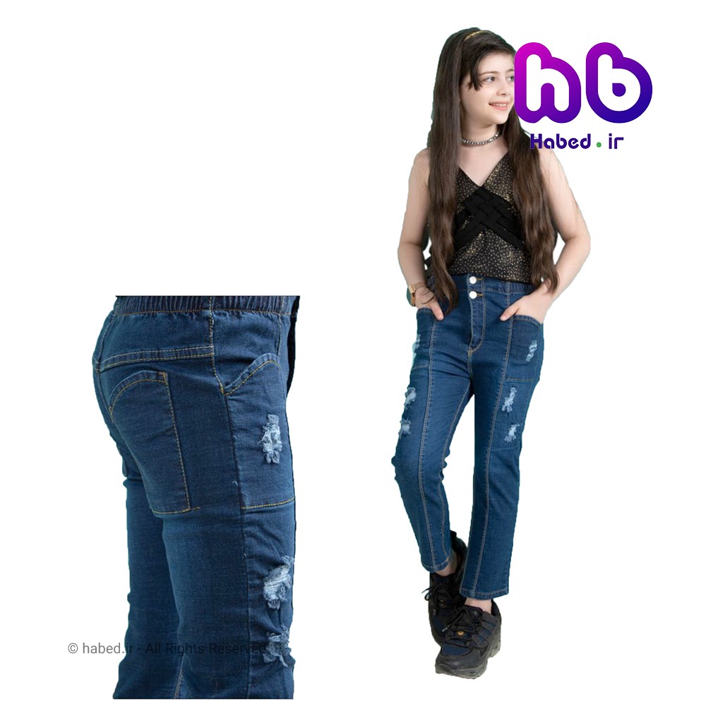 شلوار جین مام استایل دخترانه ایرانی جنس عالی کد 1144