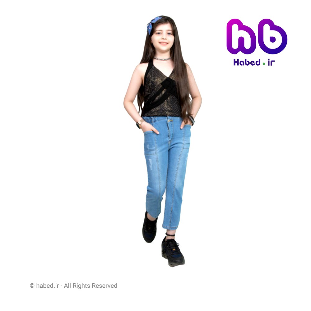 شلوار جین مام استایل دخترانه ایرانی جنس درجه یک کد 1145