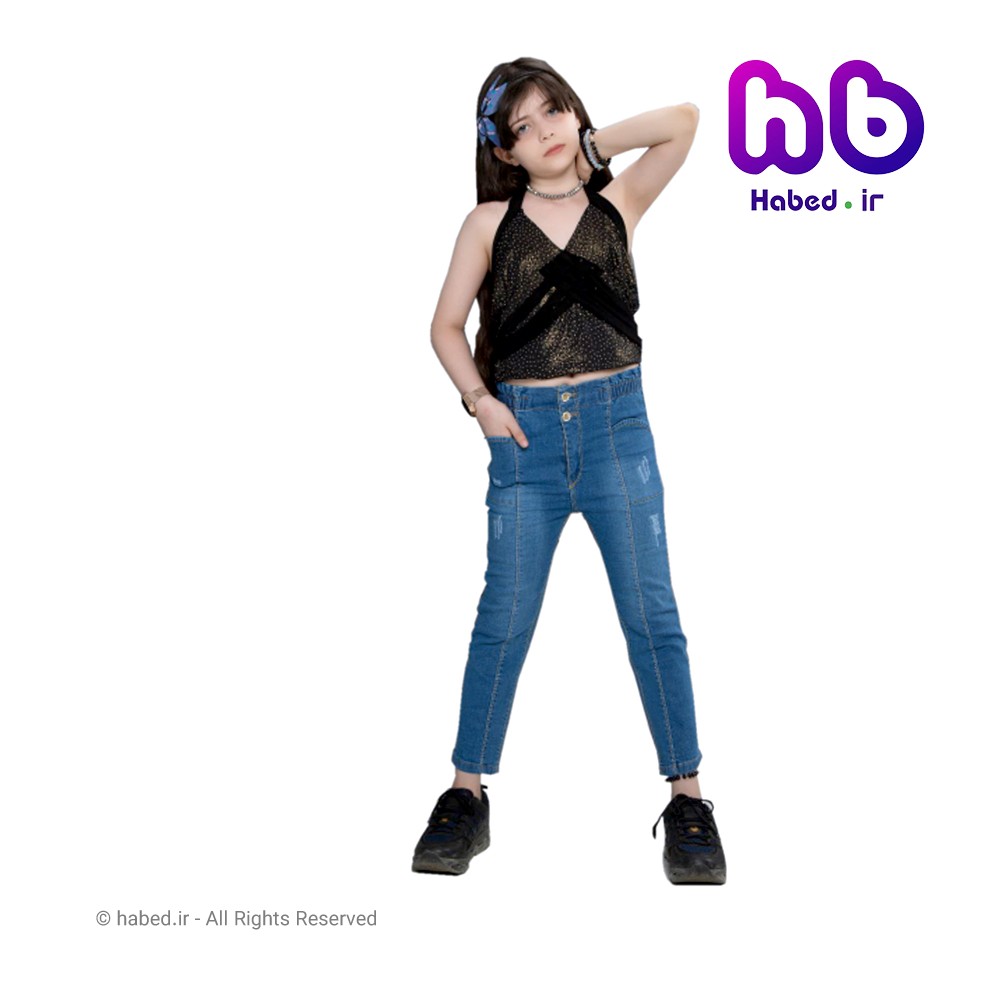 شلوار جین مام استایل دخترانه ایرانی جنس عالی کد 1146