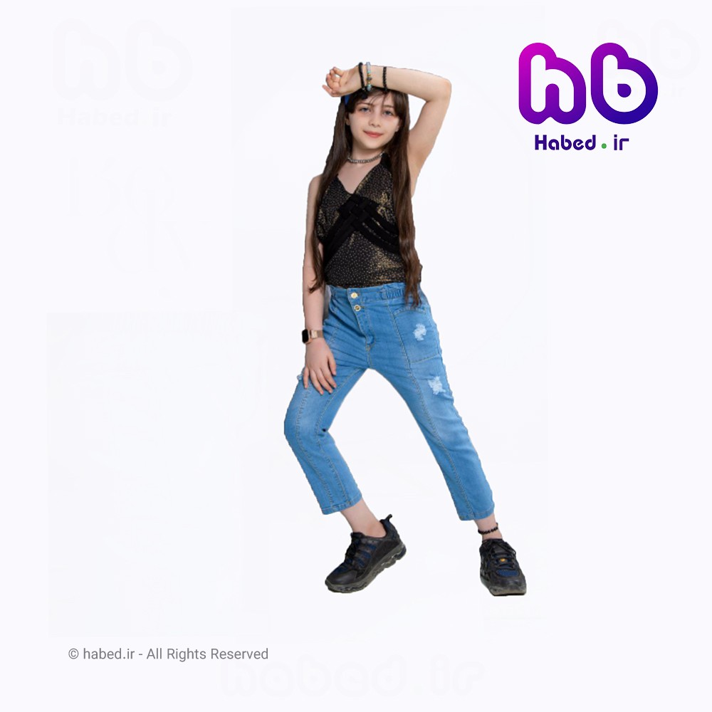 شلوار جین دخترانه مام استایل ایرانی جنس درجه یک کد 1149