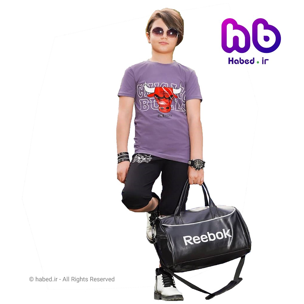 تیشرت شلوارک پسرانه ایرانی طرح شیکاگو بولز جنس پنبه دورو درجه یک کد 1151