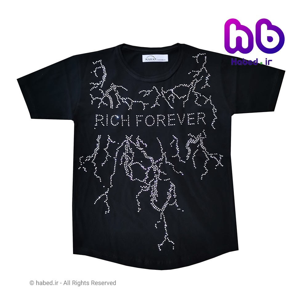 تیشرت مشکی اسپرت پسرانه و دخترانه ایرانی جنس پنبه دورو درجه یک کد 1158