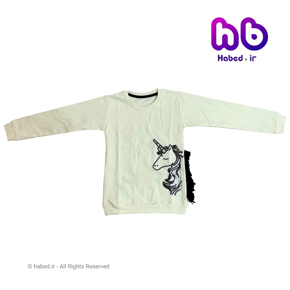 بلوز دخترانه جدید طرح اسب شاخ دار جنس درجه یک کد 1195