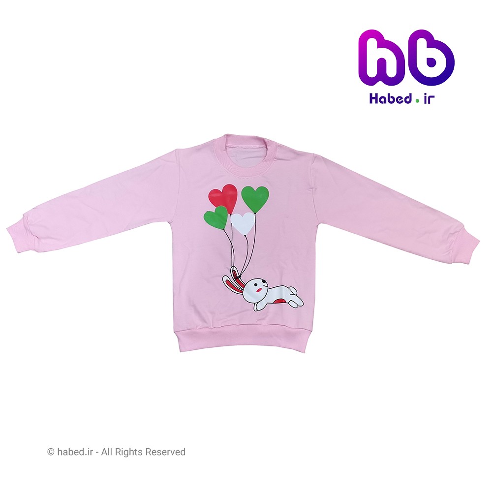 بلوز جدید دخترانه شیک خارجی طرح بادکنک جنس پنبه کد 1209