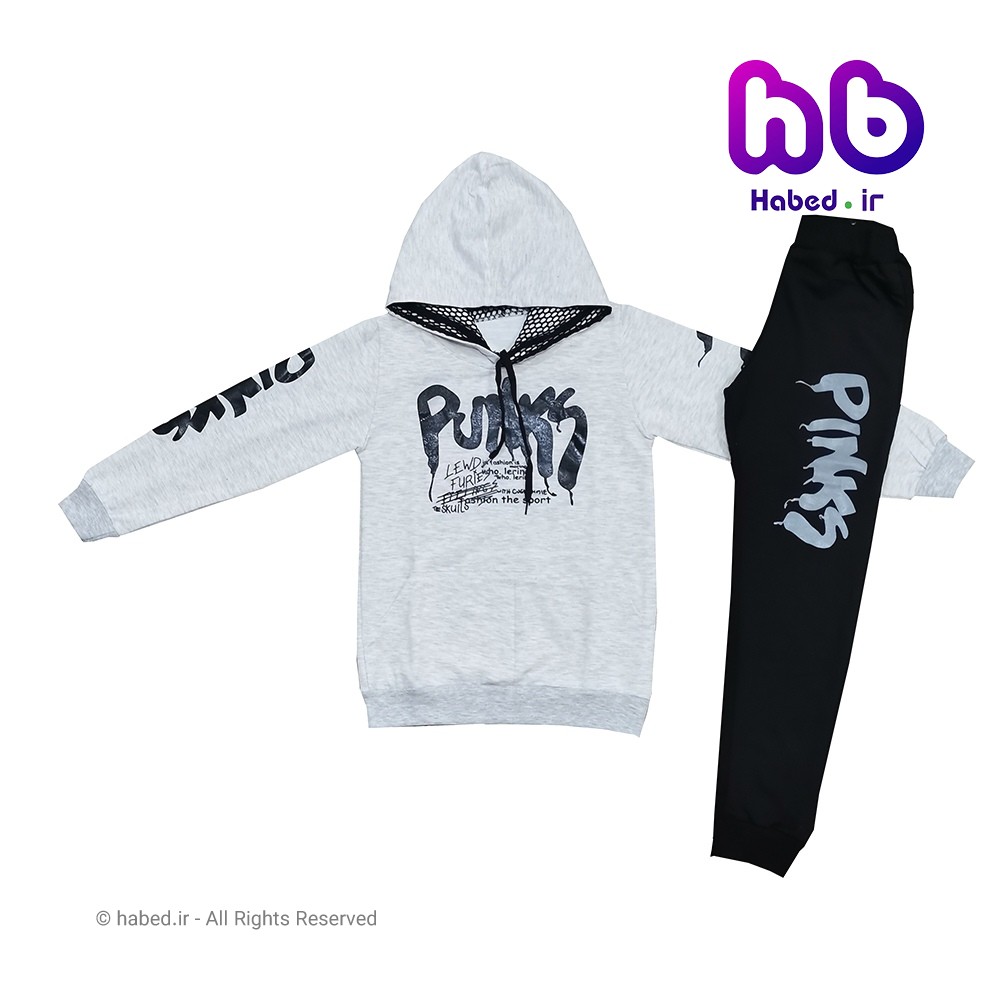 هودی شلوار جدید اسپرت شیک پسرانه و دخترانه جنس پنبه دورو درجه یک کد 1225