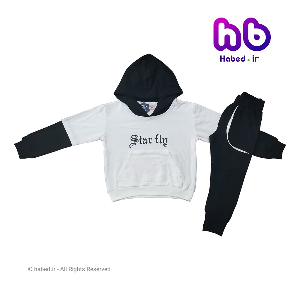 ست بلوز شلوار هودی جدید گنگ استایل اسپرت بچگانه (پسرانه و دخترانه) جنس دورس پاییزه و زمستانه کد 1229