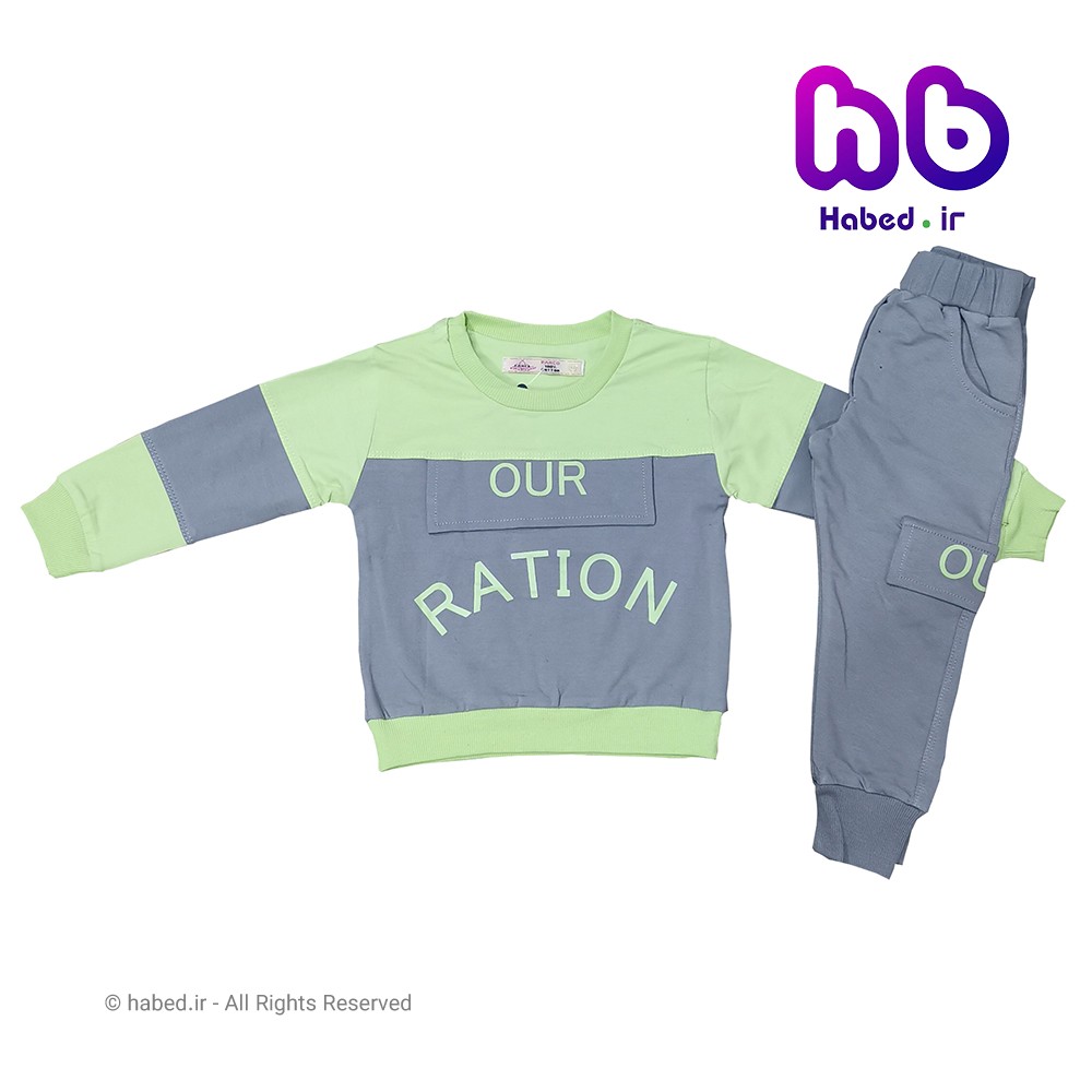 ست بلوز شلوار جدید گنگ استایل اسپرت بچگانه ( پسرانه و دخترانه) جنس دورس پاییزه و زمستانه کد 1230