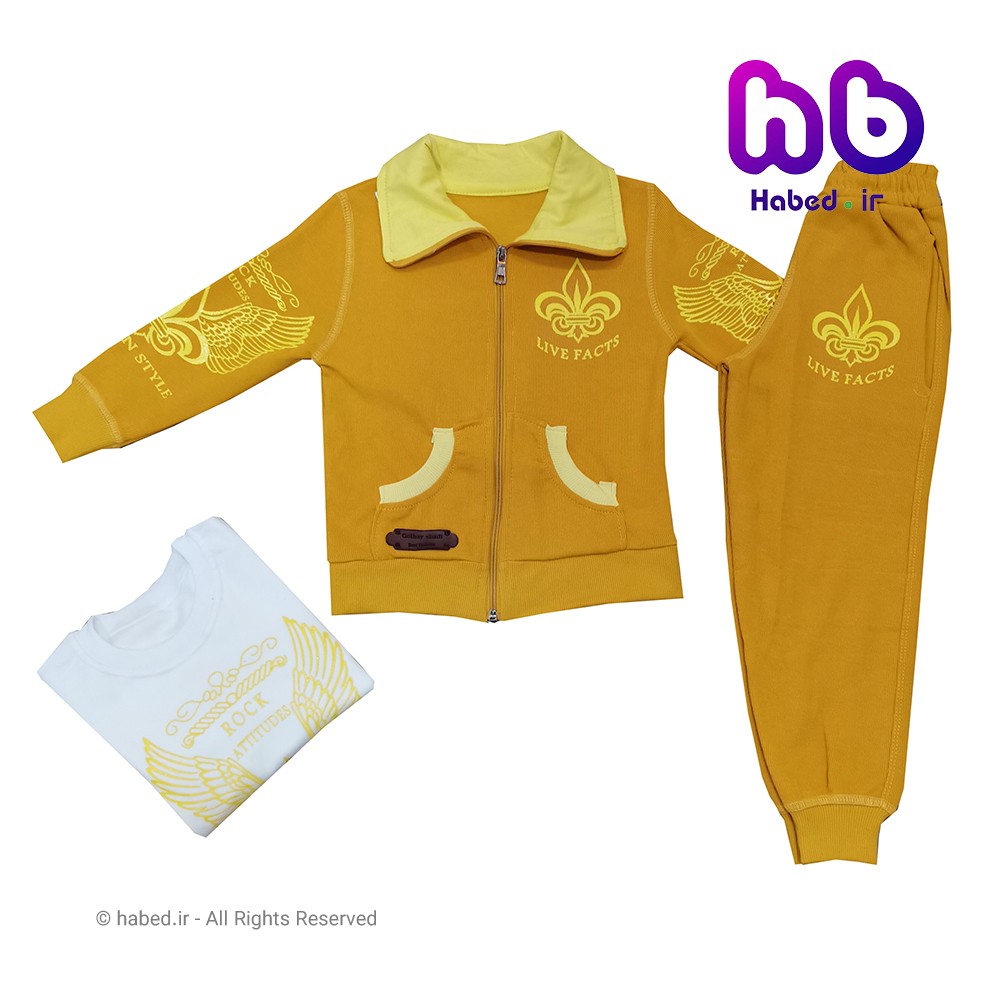 ست سه تکه سویشرت شلوار و بلوز پسرانه جنس کبریتی درجه یک کد 1239