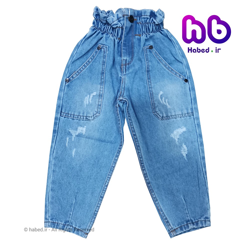 شلوار جین جدید مام فیت بچگانه ( دخترانه) شیک جنس عالی کد 1279