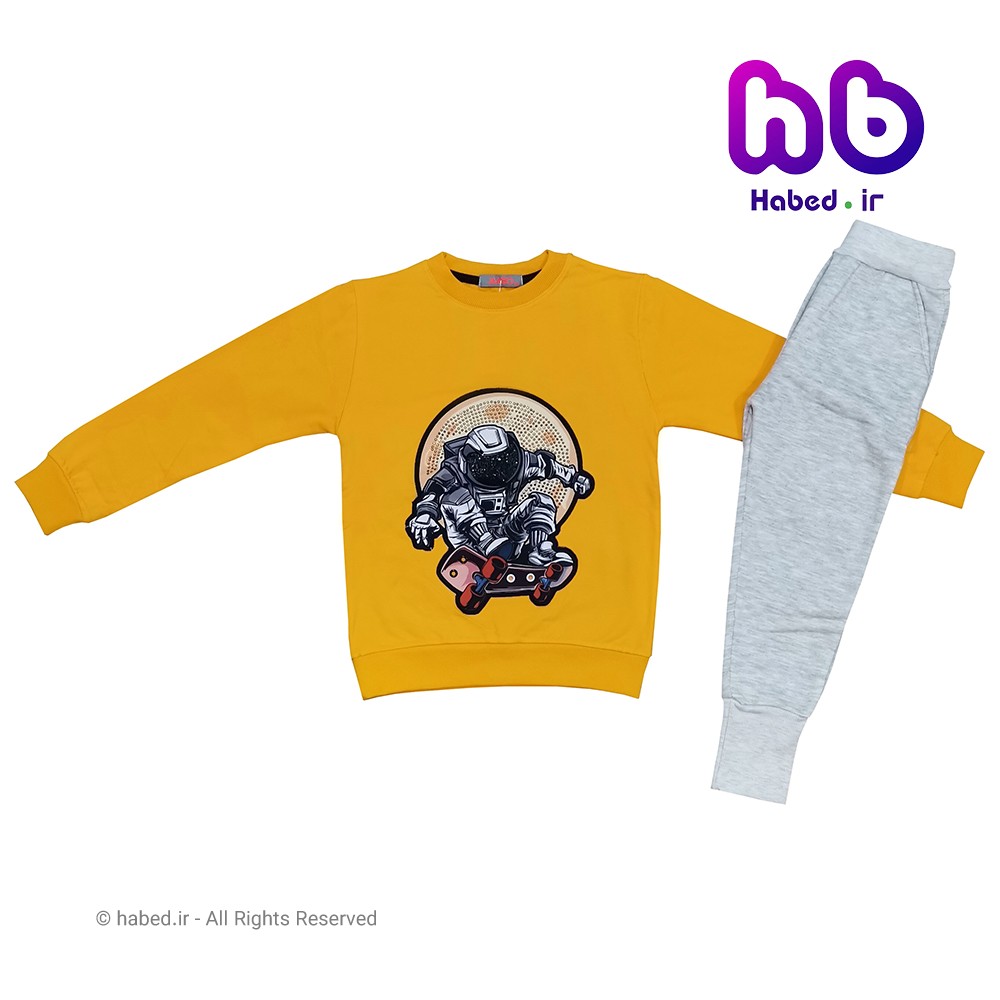 ست بلوز شلوار جدید بچگانه ( پسرانه) شیک جنس پنبه دورو درجه یک کد 1282