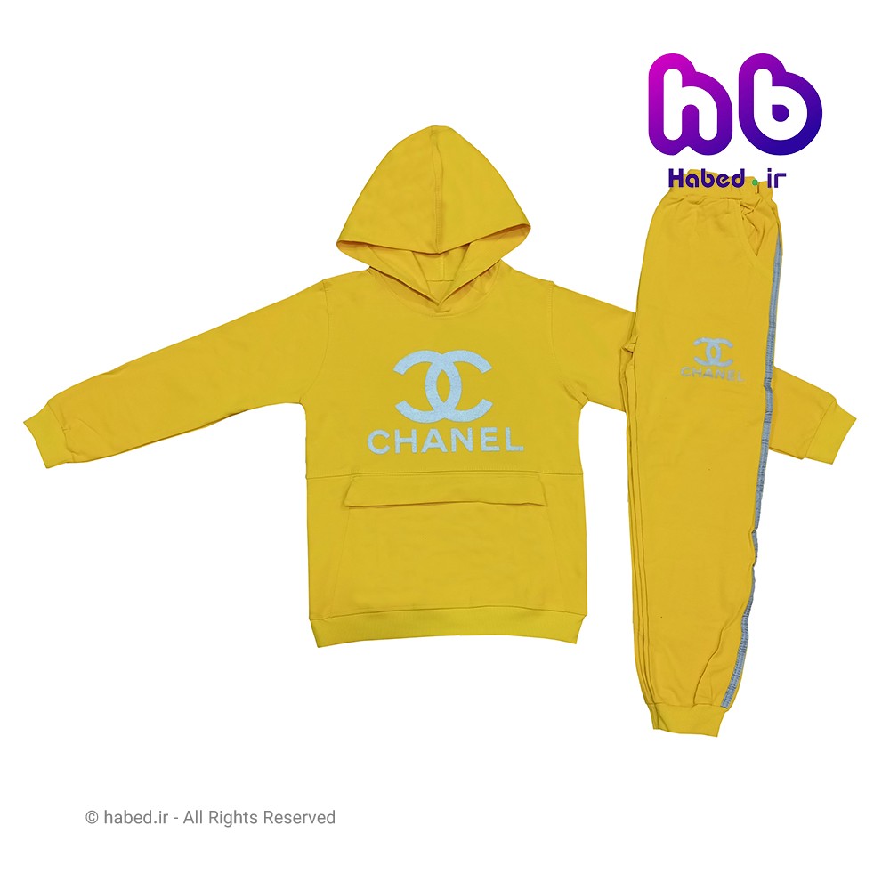 ست بلوز شلوار هودی جدید بچگانه ( دخترانه ) شیک جنس پنبه دورو درجه یک کد 1298