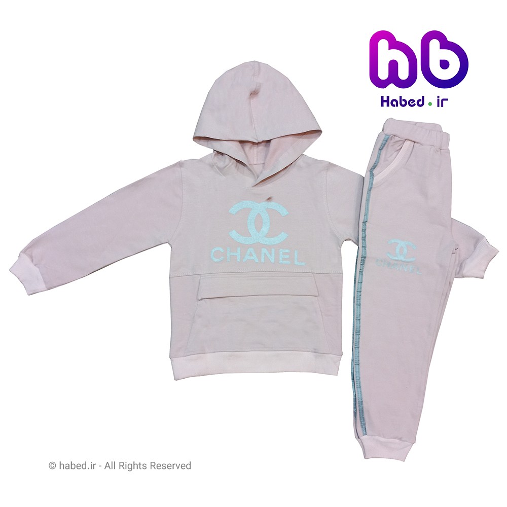 ست بلوز شلوار هودی جدید بچگانه ( دخترانه ) شیک جنس پنبه دورو درجه یک کد 1300