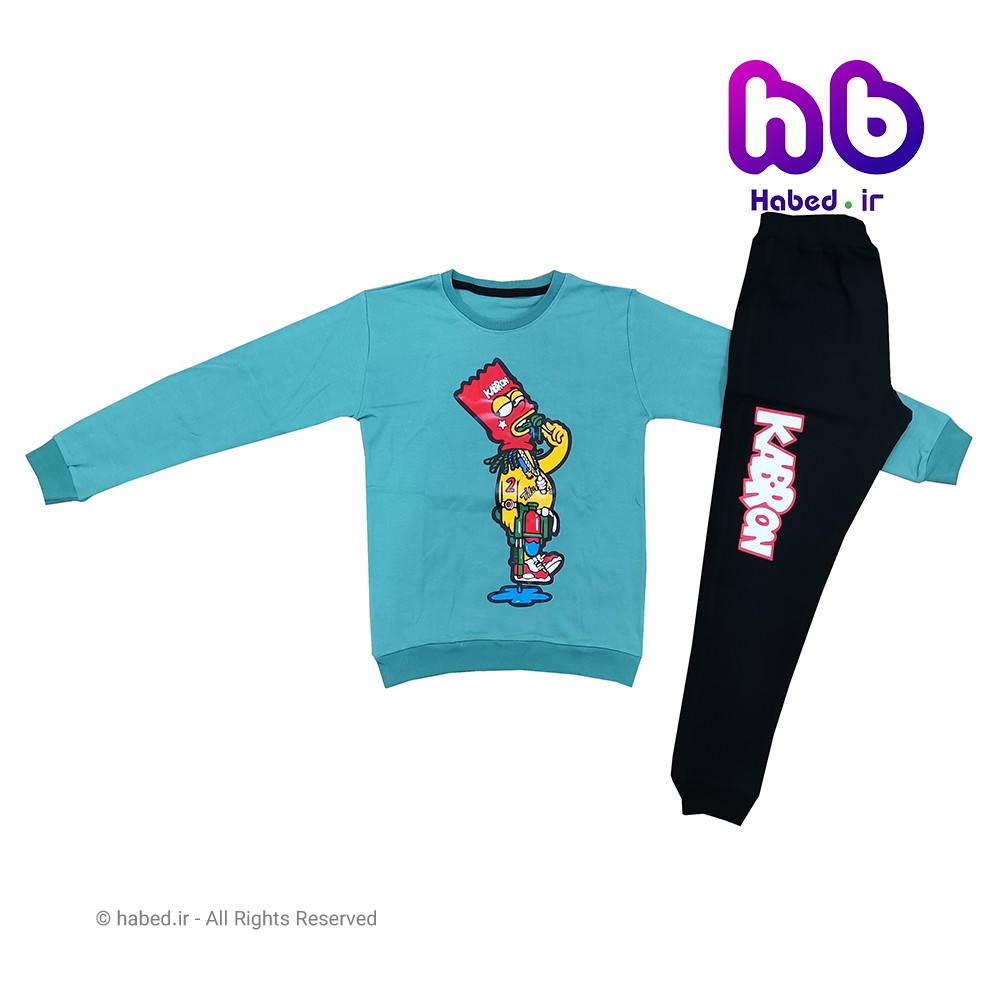 ست بلوز شلوار جدید اسپرت بچگانه ( پسرانه و دخترانه) شیک جنس پنبه دورو کد 1374