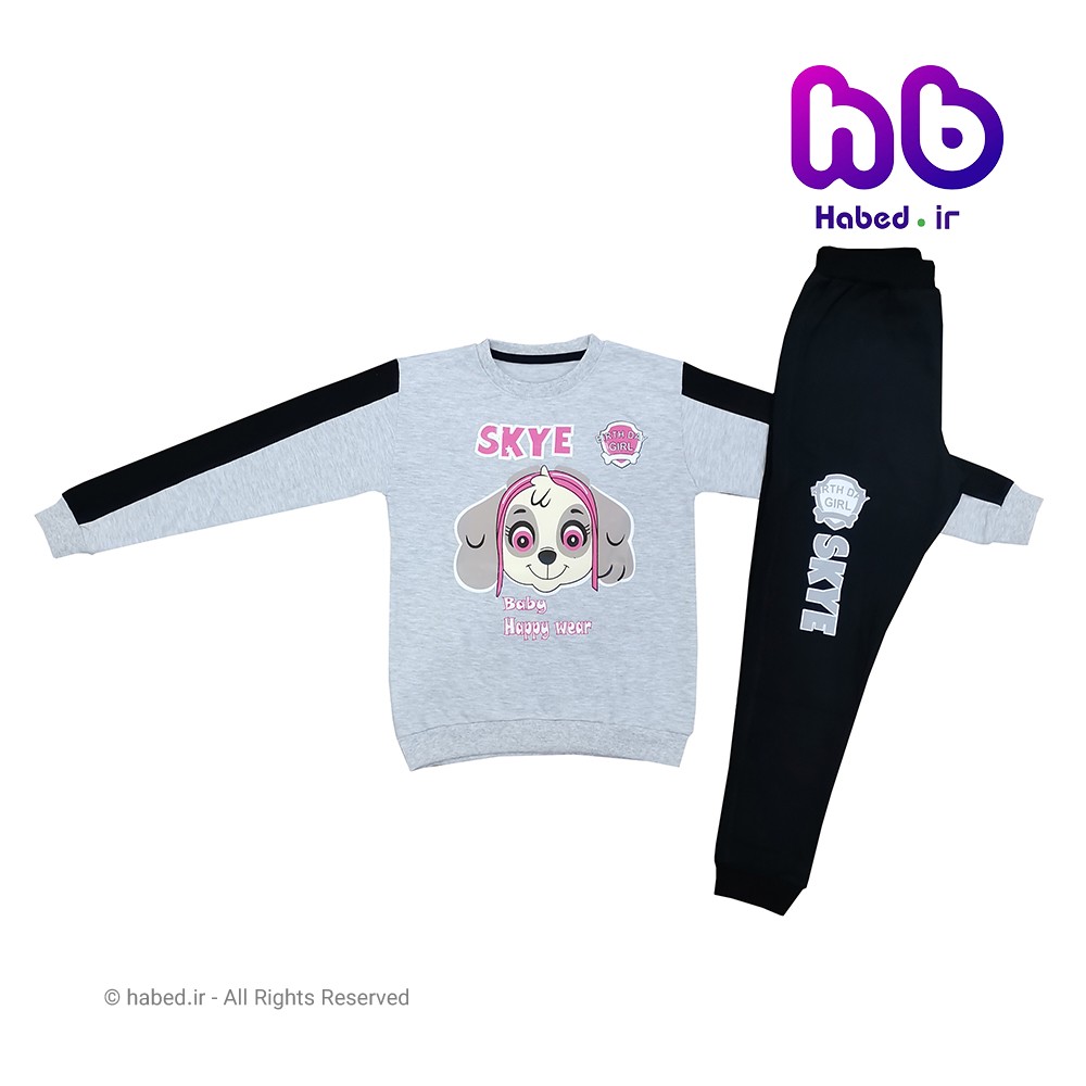 ست بلوز شلوار جدید بچگانه دخترانه شیک جنس پنبه دورو کد 1376