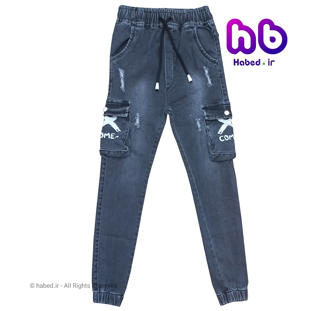 شلوار جین زغالی جدید چهار جیب شیک جنس لی تضمینی کد 1418