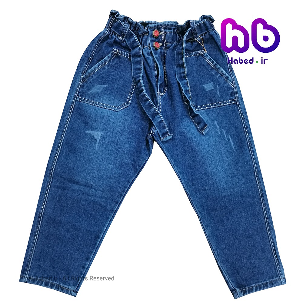 شلوار جین جدید مام فیت دخترانه جنس درجه یک تضمینی کد 1419