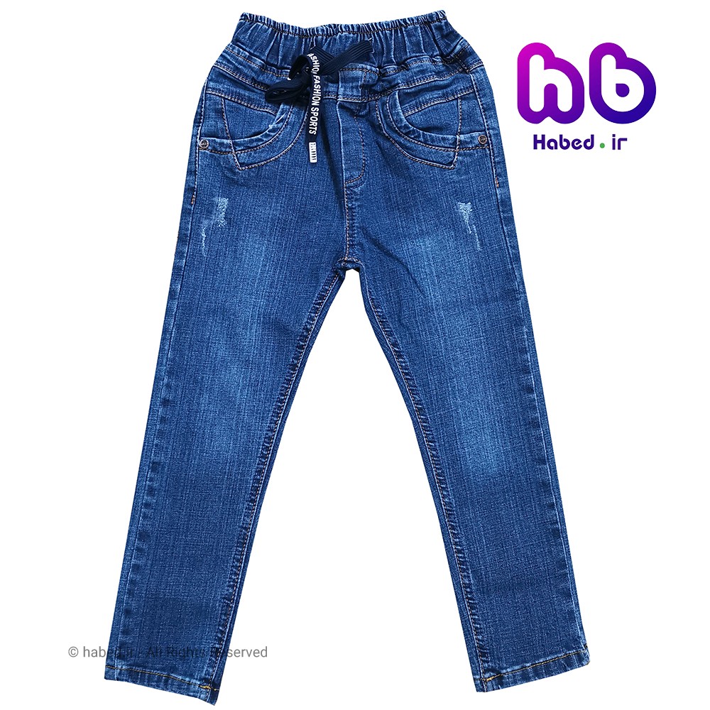 شلوار جین جدید اسپرت بچگانه ( پسرانه و دخترانه ) شیک جنس لی درجه یک کد 1422