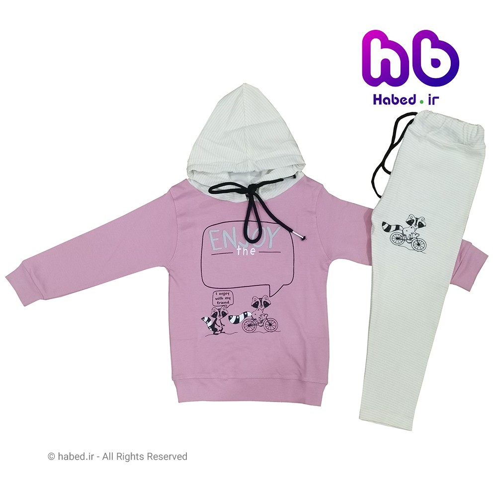 ست هودی بلوز شلوار جدید بچگانه شیک ایرانی جنس دورس کد 1423