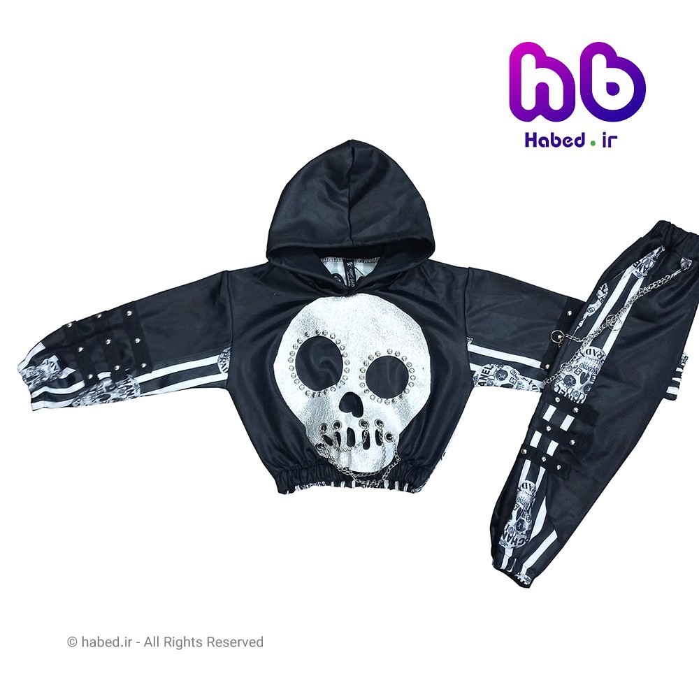 ست هودی شلوار نیم تنه جدید بچگانه دخترانه شیک جنس درجه یک کد 1426