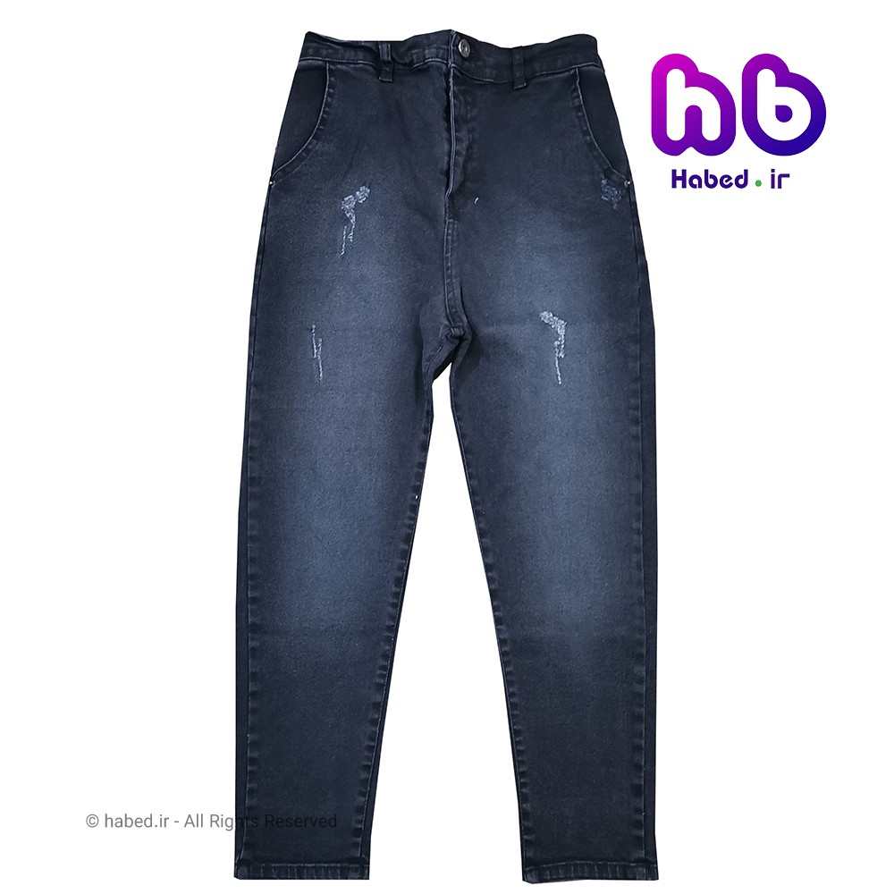 شلوار جدید جین زغالی اسپرت پسرانه و دخترانه جنس تضمینی کد 1453