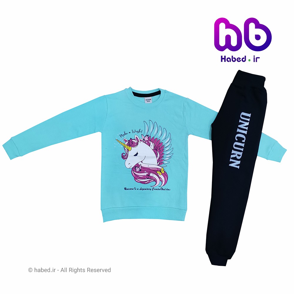 ست جدید بلوز شلوار دخترانه جنس پنبه دورو کد 1461