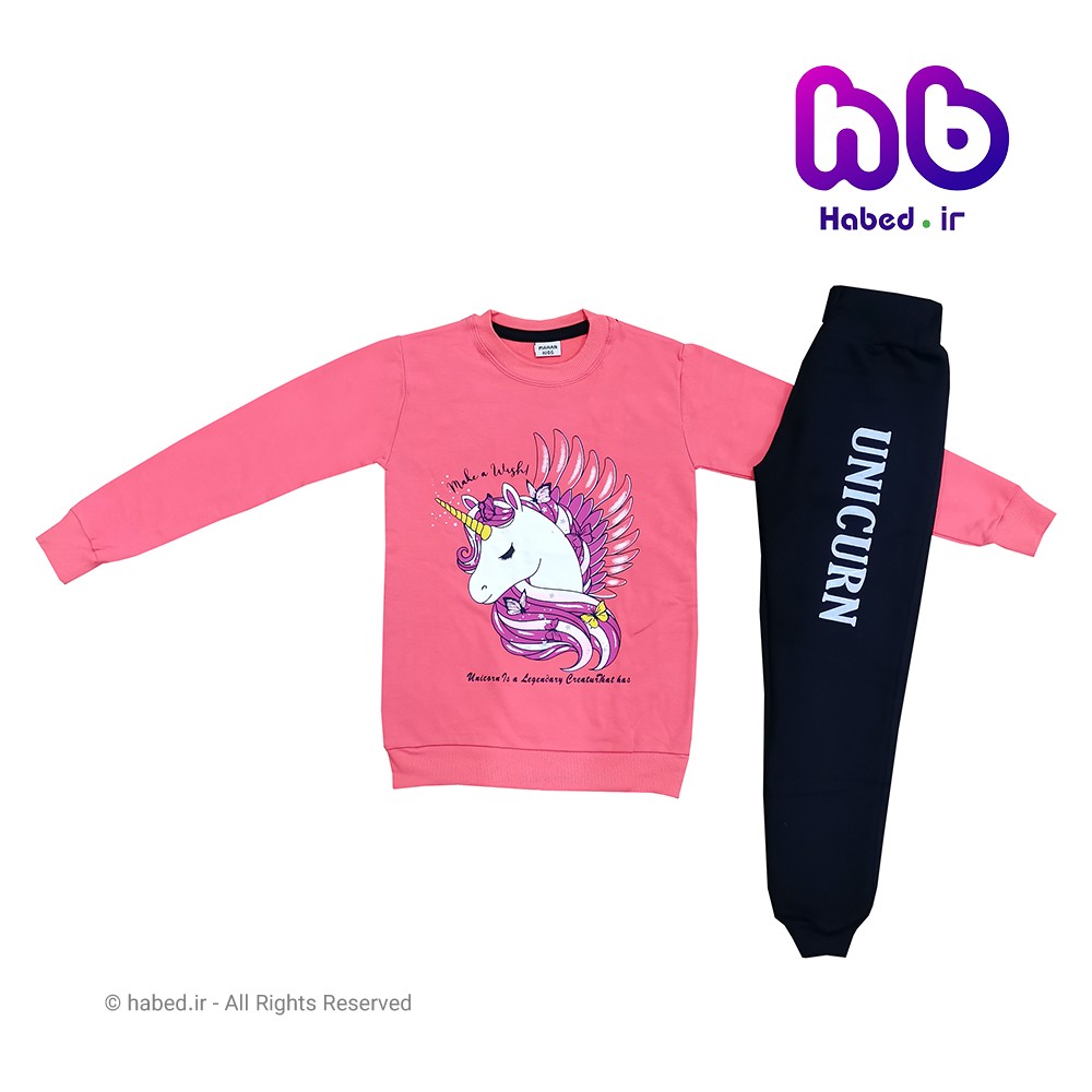 ست جدید بلوز شلوار دخترانه جنس پنبه دورو کد 1462