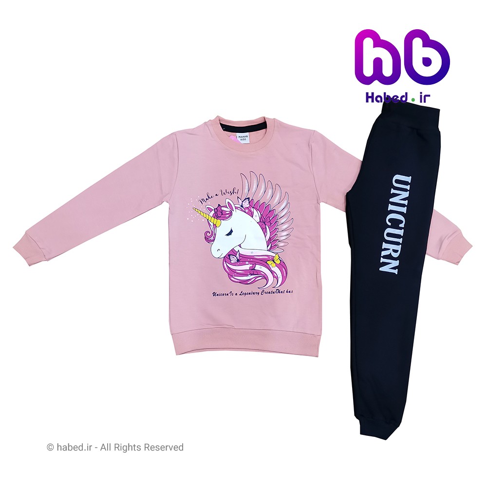 ست جدید بلوز شلوار دخترانه جنس پنبه دورو کد 1463