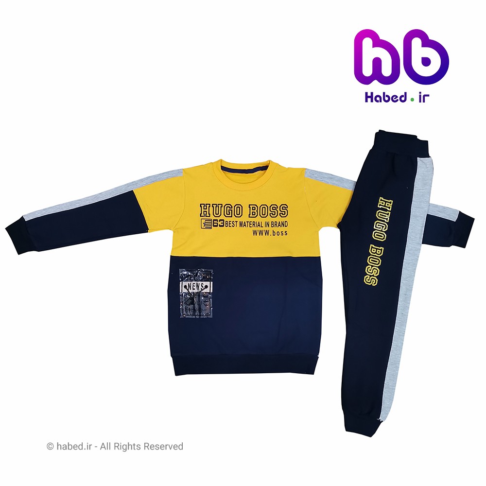 ست بلوز شلوار جدید بچگانه پسرانه شیک جنس پنبه تضمینی کد 1468