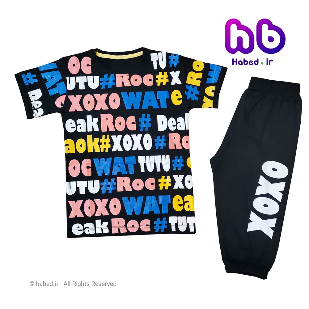 ست تیشرت و شلوارک جدید بچگانه اسپرت شیک کد 1491