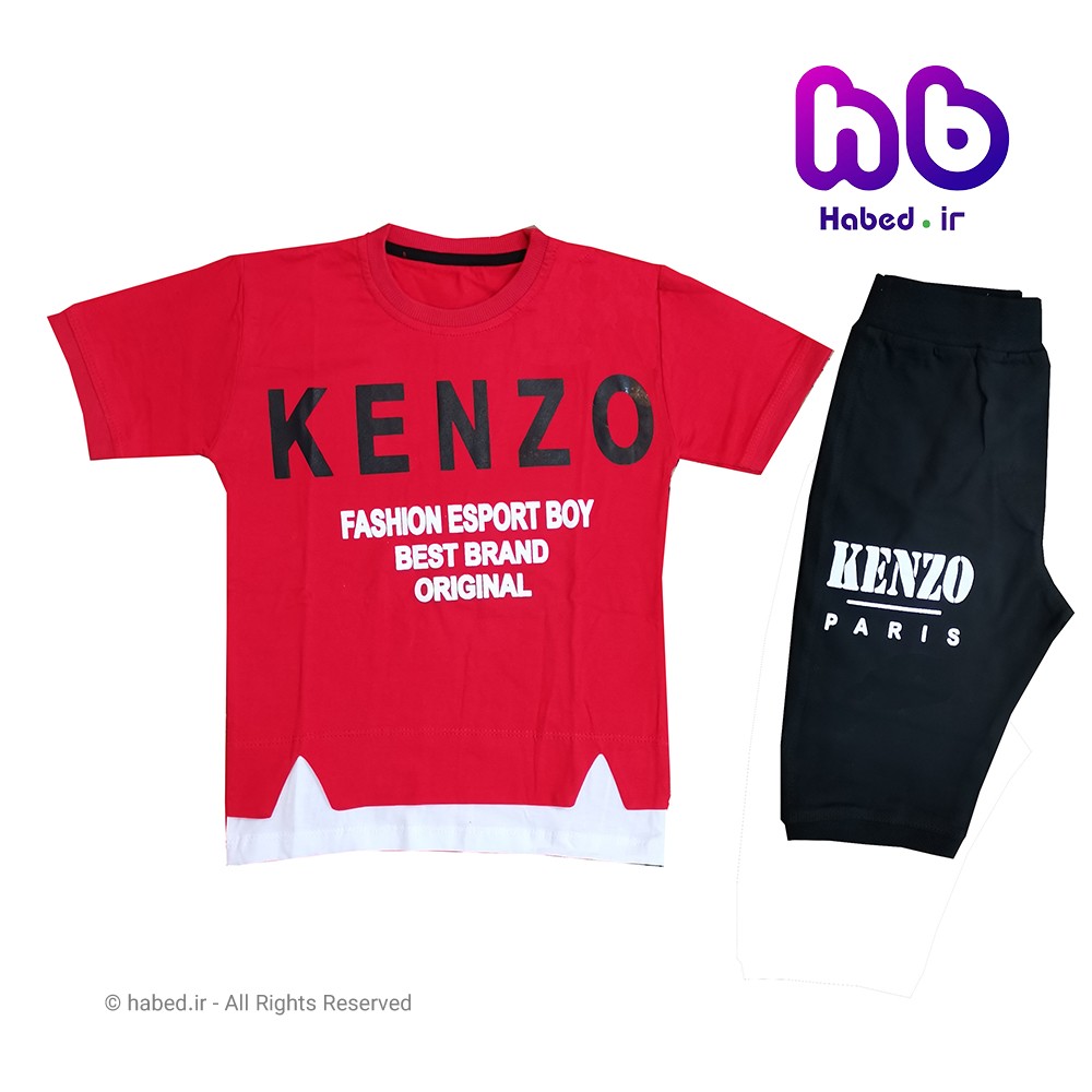 ست تیشرت و شلوارک جدید بچگانه پسرانه شیک جنس پنبه دورو درجه یک کد 1501