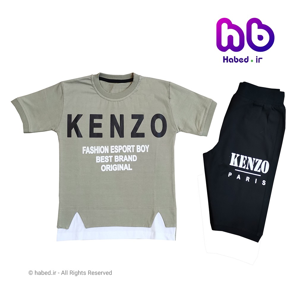 ست تیشرت و شلوارک جدید بچگانه پسرانه شیک جنس پنبه دورو درجه یک کد 1502