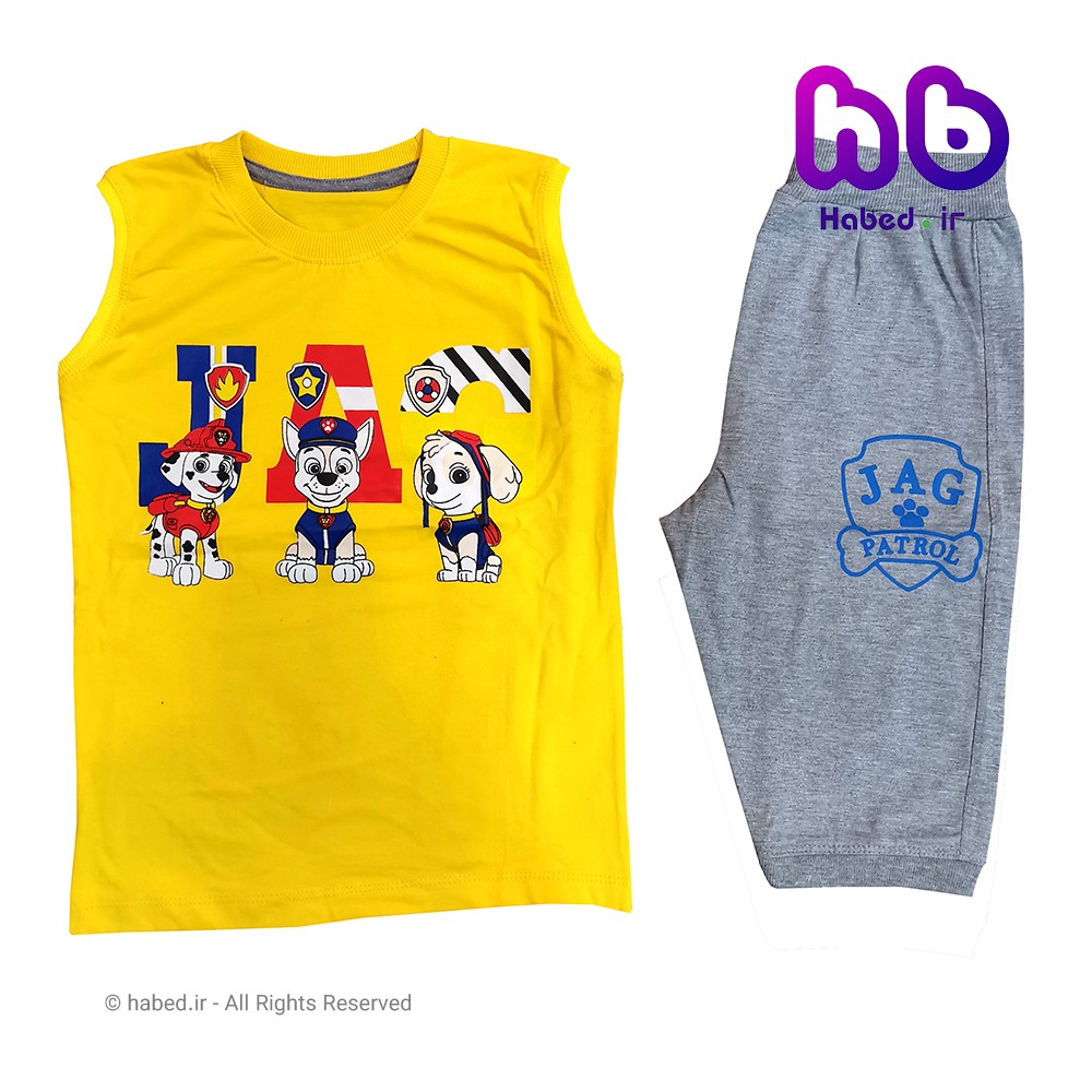 ست تاپ و شلوارک جدید بچگانه پسرانه شیک جنس تضمینی کد 1508