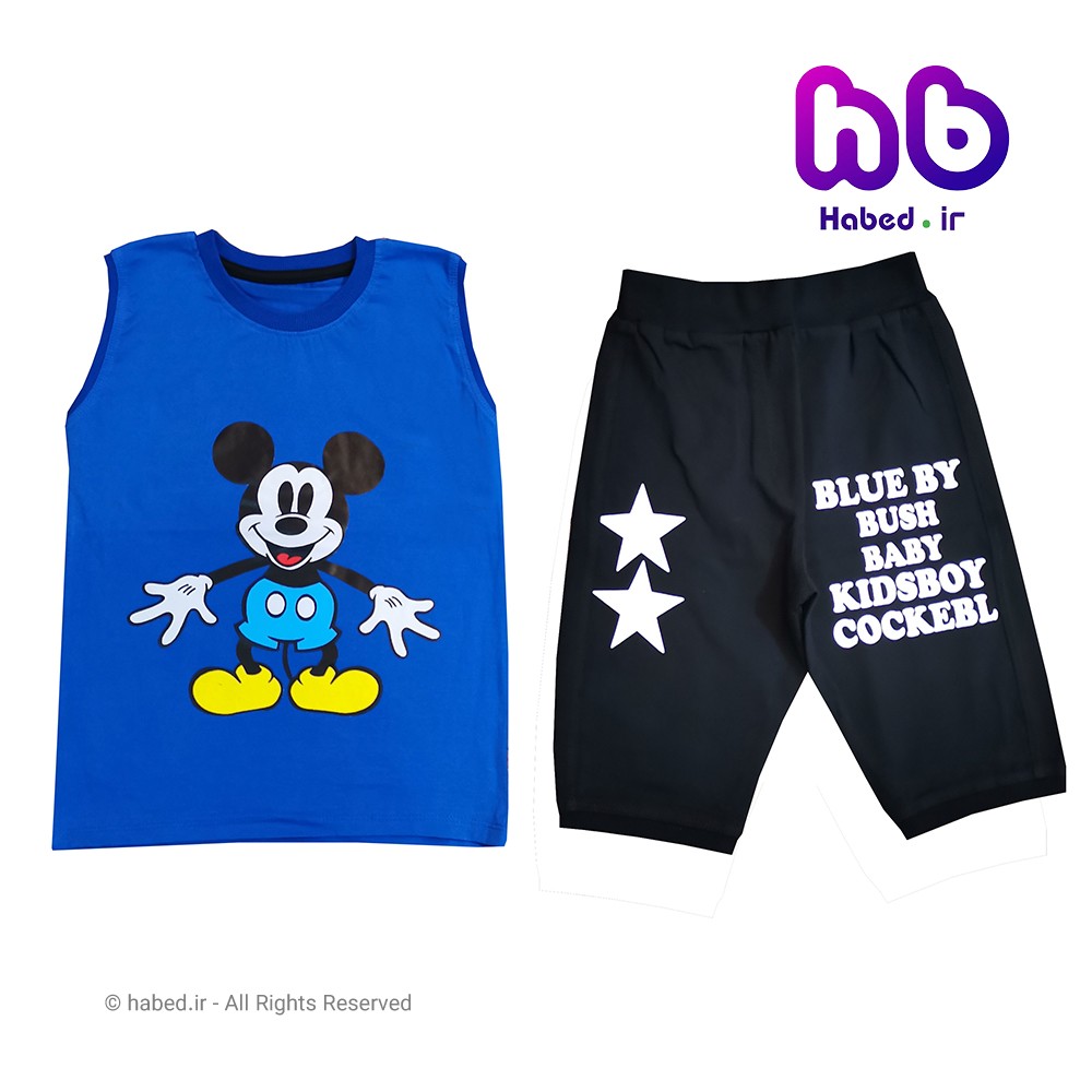 ست تاپ و شلوارک جدید بچگانه پسرانه شیک جنس تضمینی کد 1522