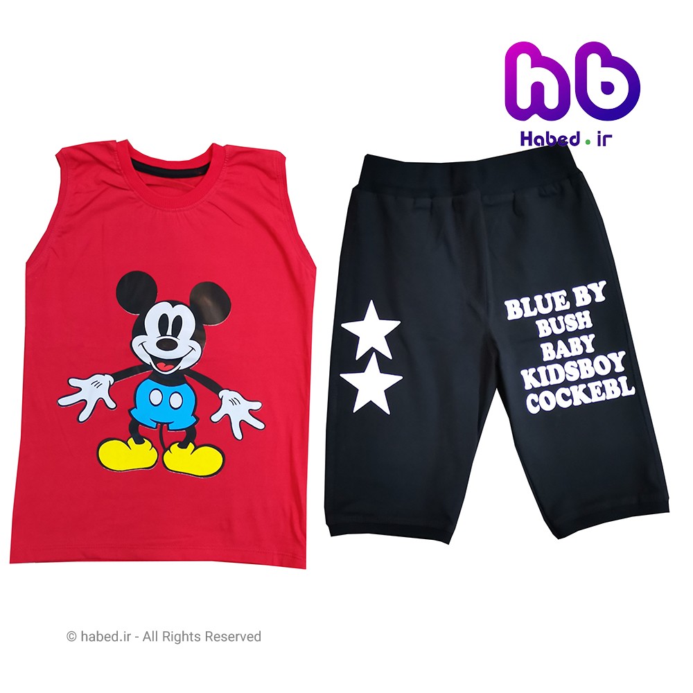 ست تاپ و شلوارک جدید بچگانه پسرانه شیک جنس تضمینی کد 1523