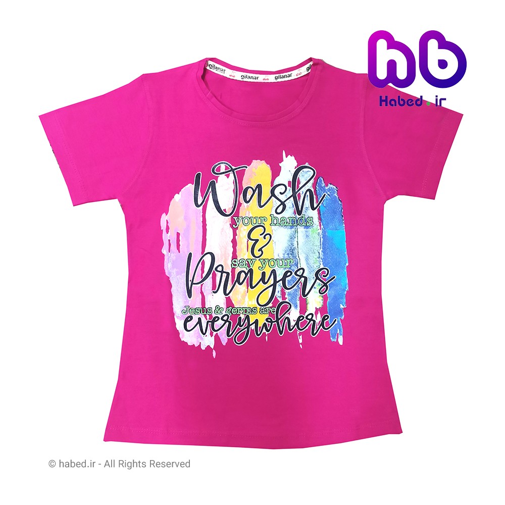 تیشرت تک جدید دخترانه شیک جنس پنبه تضمینی کد 1527
