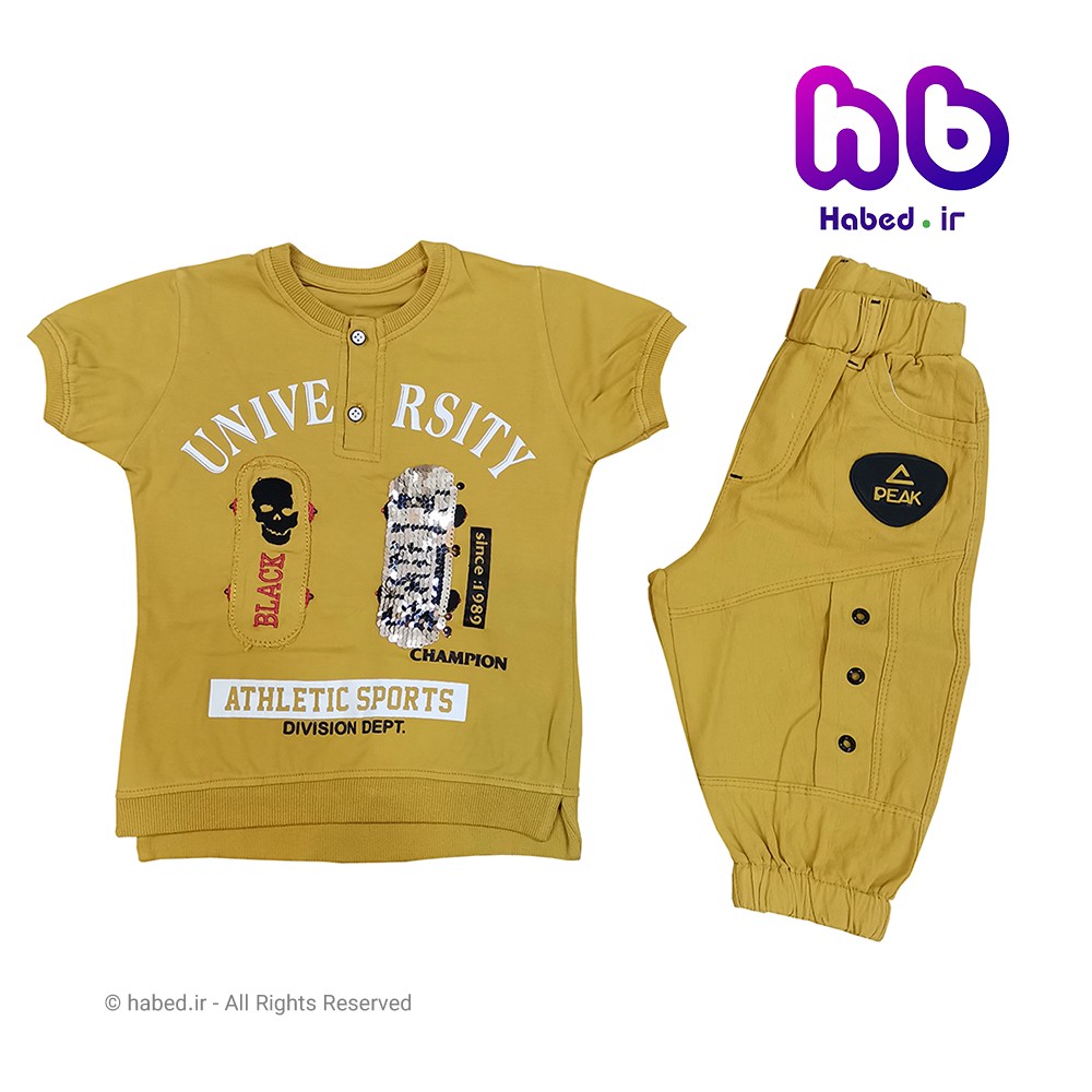 ست تیشرت شلوارک جدید بچگانه پسرانه شیک جنس بسیار عالی کد 1610
